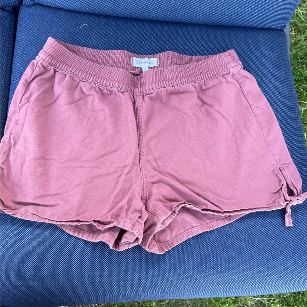 Madewell Jogging Running Runner Khaki Chino Elastic Ties Booty Shorts Pink S